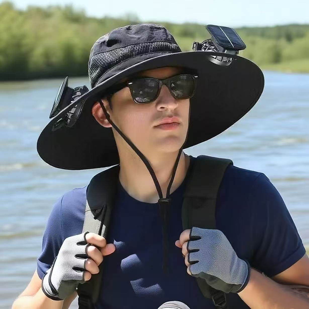 Solar USB Fan Hat with Dual Cooling and Sun Protection - Noman Store LLC