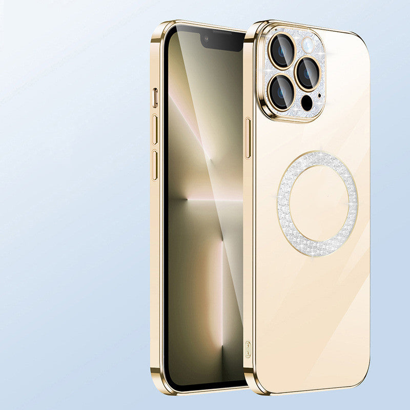 Electroplating Soft Diamond Ring Phone Case Drill Leakage Standard Mobile Phone Case Lens Film - NOMAN STORE LLC