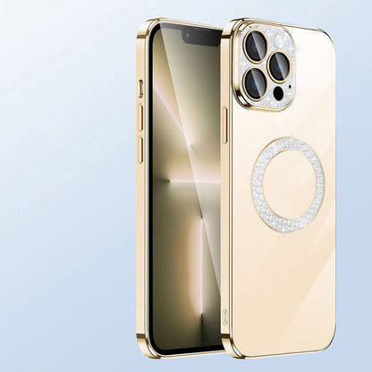 Electroplating Soft Diamond Ring Phone Case Drill Leakage Standard Mobile Phone Case Lens Film - NOMAN STORE LLC