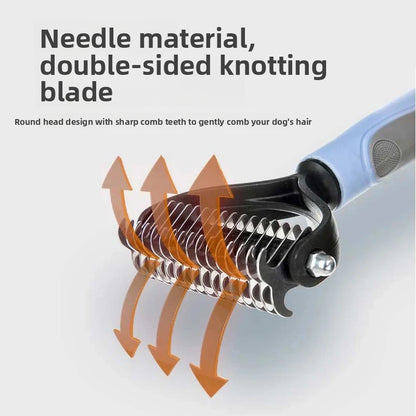 Double-Sided Pet Detangling and Thinning Comb
