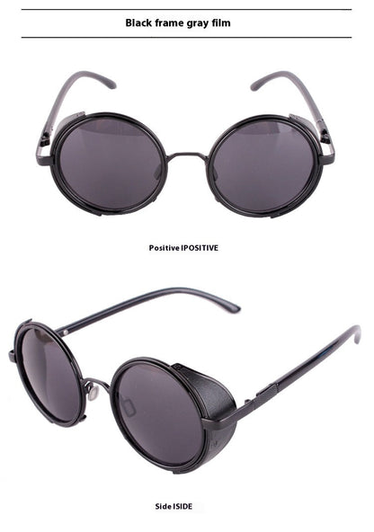 Round Retro Sunglasses Fashion UV Protection Sunglasses - NOMAN STORE LLC