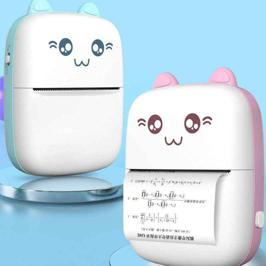 Mini Printer Portable Mini Bluetooth WiFi New Wrong Printer Mobile Phone Photo Title Note Hot Print Pocket Student Error Label Printer - NOMAN STORE LLC