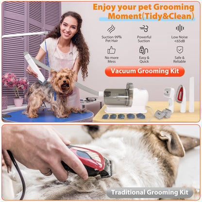 Cross-Border Pet Multifunctional Hair Trimmer, Dog Vacuum Set, All-In-One Machine, Jinmao Cat Vacuum Cleaner, Hair Clipper