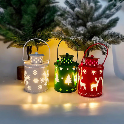 Christmas Candle Lights LED Small Lanterns Wind Lights Electronic Candles Nordic Style Creative Holiday Decoration Decorations - NOMAN STORE LLC