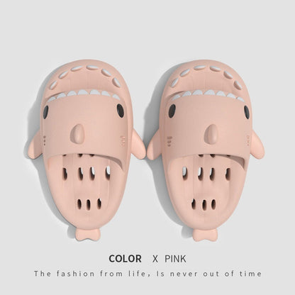 Shark Slippers With Drain Holes Shower Shoes For Women Quick Drying Eva Pool Shark Slides Beach Sandals With Drain Holes - NOMAN STORE LLC