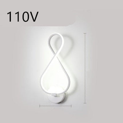 led wall lamp nordic minimalist bedroom bedside lamp - NOMAN STORE LLC