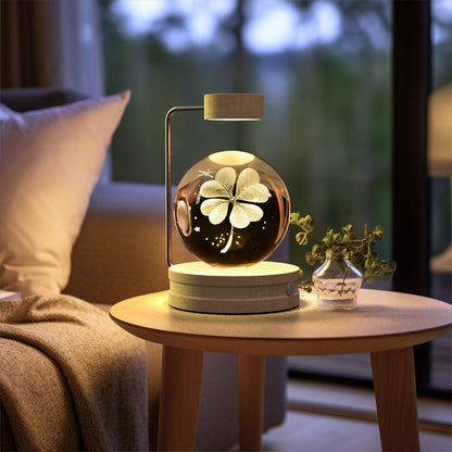Crystal Ball Cosmic Dinosaur Indoor Night Light USB Power Warm Bedside Light Birthday Gift Night Lamp - NOMAN STORE LLC