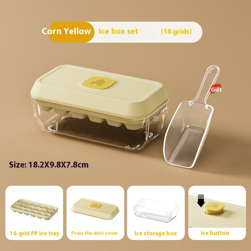 32 Grid Silicone Ice Cube Tray Mould With Lid Shovel Storage Box Remove With One Click Ice Maker DIY Whiskey Cocktail Tools Summer Kitchen Gadgets - NOMAN STORE LLC