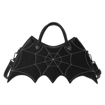 Halloween Spider Web Shape Shoulder Bags Personality Batgirl Tide Pu Handbags Fashoin Messenger Crossbody Bag - NOMAN STORE LLC