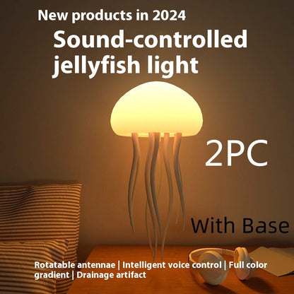 Jellyfish Mood Lamp LED Jellyfish Night Light Portable Jellyfish Lamp Jellyfish Decorations Smart Table Lamp For Bedside Desk - NOMAN STORE LLC