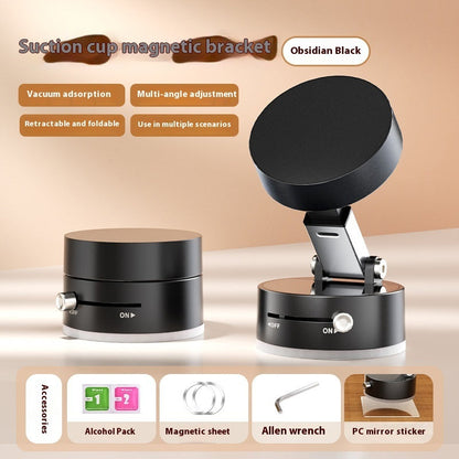 Foldable Magnetic Vacuum Car Phone Holder Foldable Suction Cup With Suction Cup Hands-Free Navigation For Smart Phone - NOMAN STORE LLC