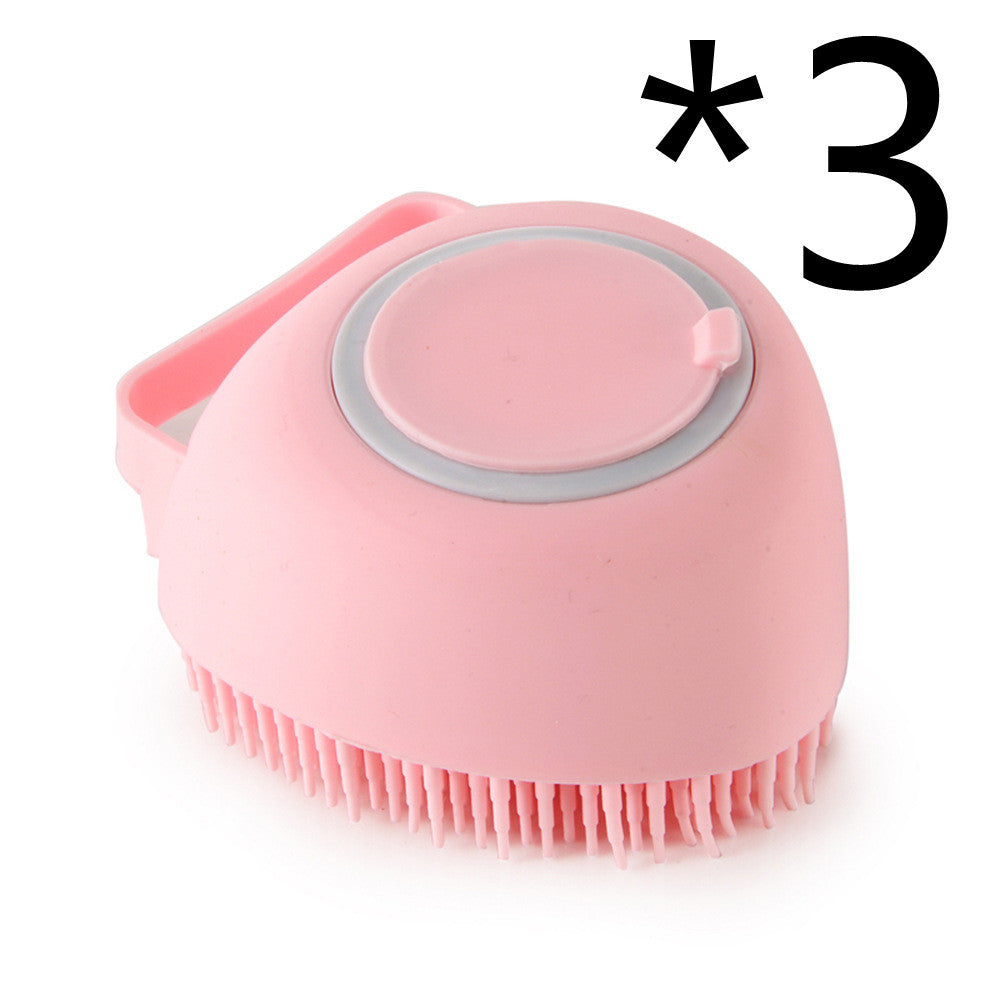 Silicone Dog Bath Massage Gloves Brush Pet Cat Bathroom Cleaning Tool Comb Brush For Dog Can Pour Shampoo Dog Grooming Supplies - NOMAN STORE LLC