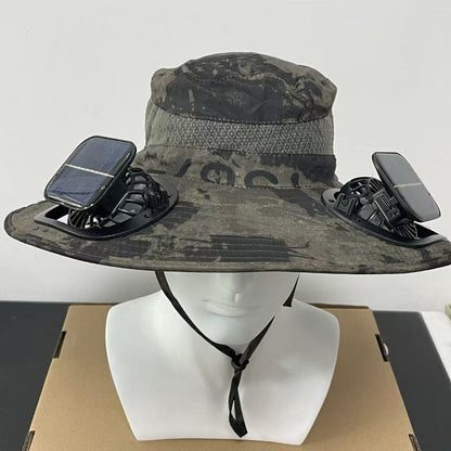 Solar USB Fan Hat with Dual Cooling and Sun Protection - Noman Store LLC