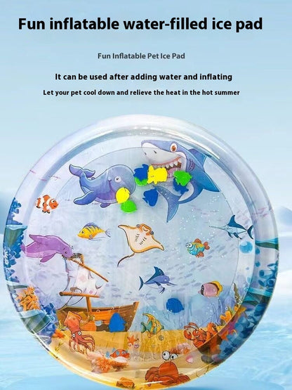 Summer Cooling Pet Water Bed Cushion Ice Pad Dog Sleeping Square Mat For Puppy Dogs Cats Pet Kennel Cool Cold - NOMAN STORE LLC