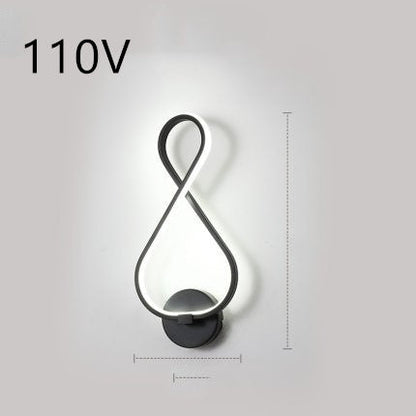 led wall lamp nordic minimalist bedroom bedside lamp - NOMAN STORE LLC