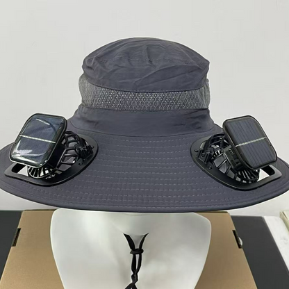 Solar USB Fan Hat with Dual Cooling and Sun Protection - Noman Store LLC