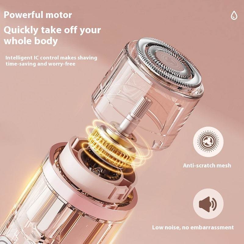 Dual-Head Electric Shaver Painless Women's Epilator Bikini Hair Removal Device Automatic Hair Trimmer Underarm Facial Lips Leg - Noman Store LLC