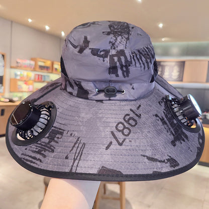 Solar USB Fan Hat with Dual Cooling and Sun Protection - Noman Store LLC