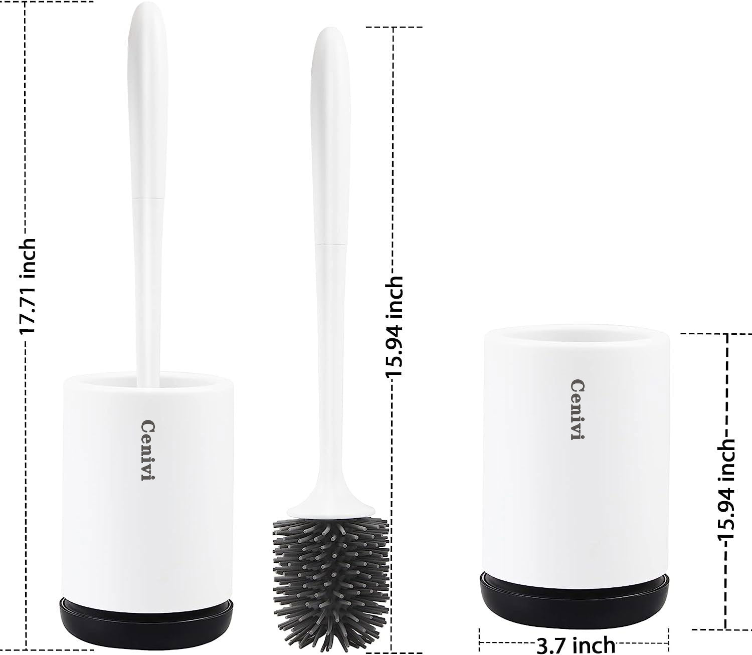 Non-stick Hair Soft Plastic Brush Head Toilet - NOMAN STORE LLC
