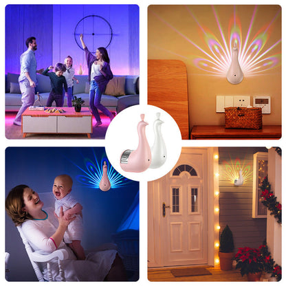 Peacocks Wall Lamp Colorful Ambient Lighting Modern Creative Atmosphere 3D Body Animal Lighting Lustre For Bedroom - NOMAN STORE LLC