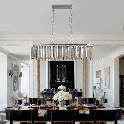 Modern Oval Crystal Chandelier Luxury Home Decor Fixtures - No Bulbs Unavailable Platform- Temu - NOMAN STORE LLC