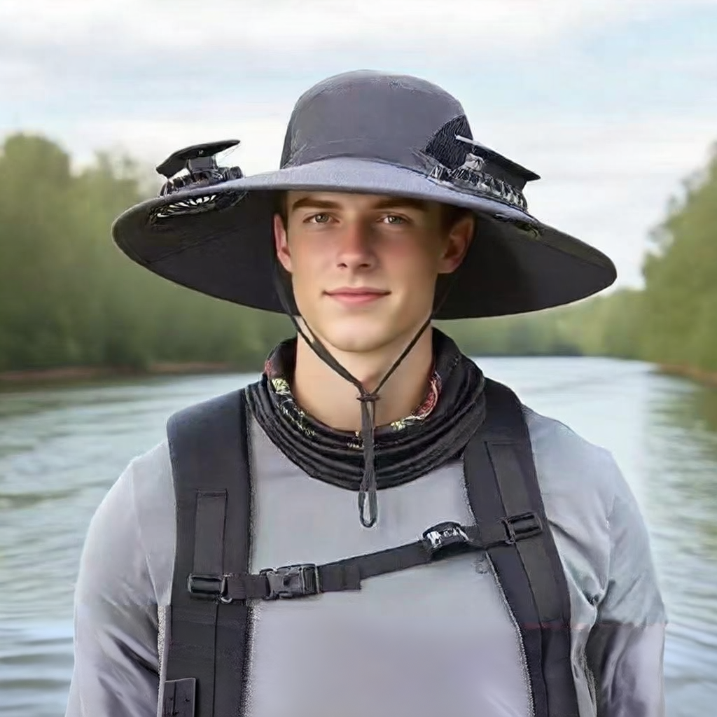 Solar USB Fan Hat with Dual Cooling and Sun Protection - Noman Store LLC