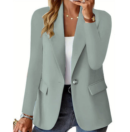 Ins Lapel Button Jacket Fashion Commuter Casual Suit Jacket Women's Long-sleeved Tops Outwear Clothing - NOMAN STORE LLC