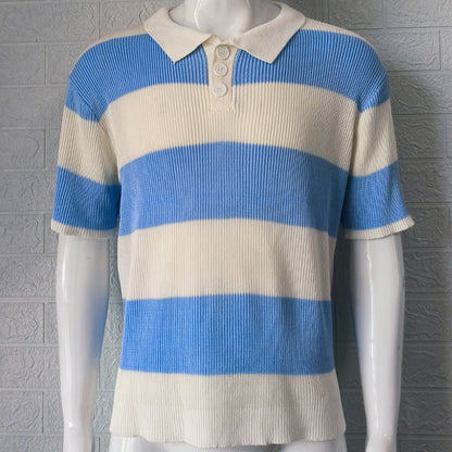 Mens Clothing Summer Fashion Lapel Sweater Short Sleeve Men Clothing Men Wears - NOMAN STORE LLC