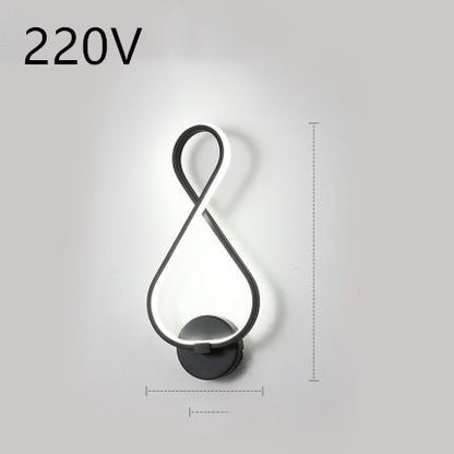 led wall lamp nordic minimalist bedroom bedside lamp - NOMAN STORE LLC