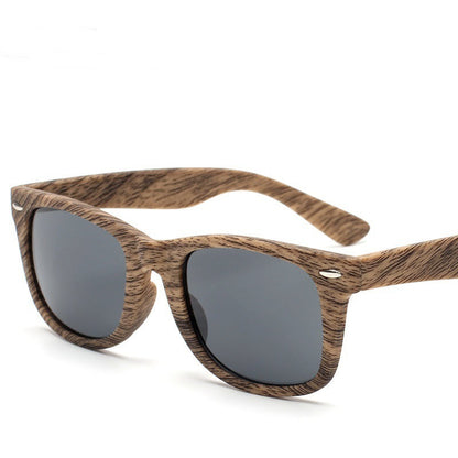 Retro Rice Nail Plastic Wood Grain Sun Glasses - NOMAN STORE LLC