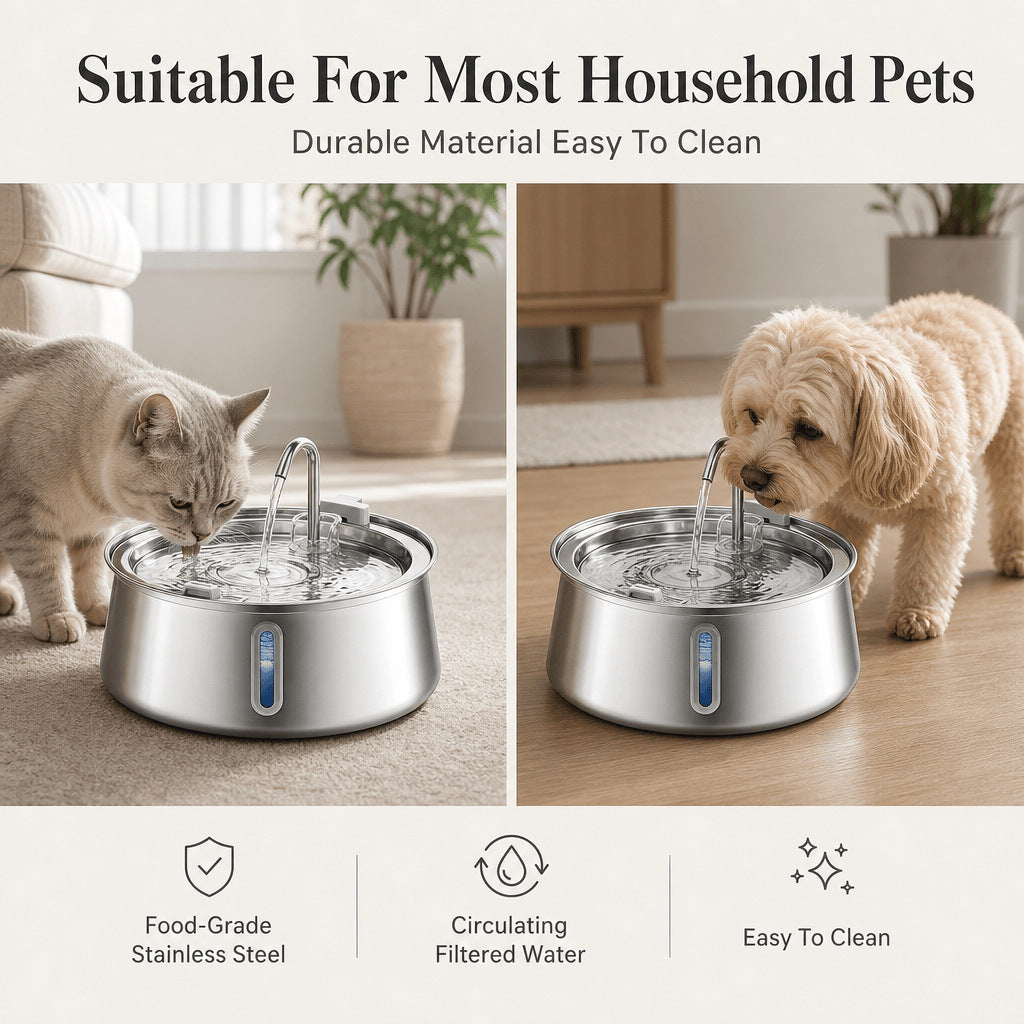 ALWAYS FRESH — for pets left home alone all day