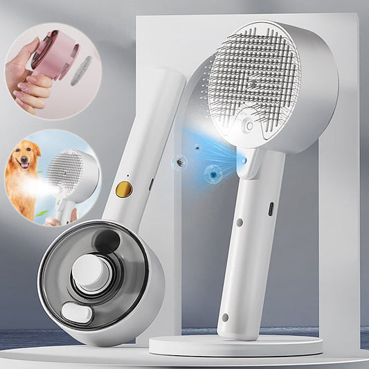 Animal Hair Remover Brush Dog And Cat Steam Brush Pet Self Cleaning Dog Brush Grooming Removes Cat Hairs Cat Dog Accessories Pet Products - NOMAN STORE LLC