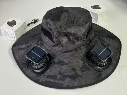 Solar USB Fan Hat with Dual Cooling and Sun Protection - Noman Store LLC