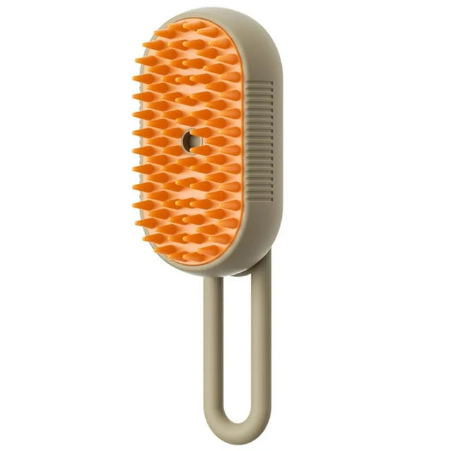 Steam pet grooming brush milk brown