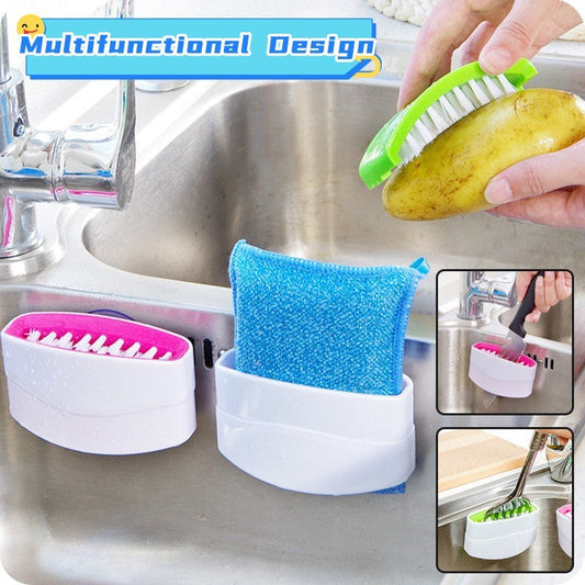 Creative Kitchen Knife And Fork Chopsticks Cleaning Brush With Suction Cup Fruit And Vegetable Cleaning Brush Kitchen Cleaning Brush - NOMAN STORE LLC