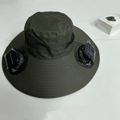 Solar USB Fan Hat with Dual Cooling and Sun Protection - Noman Store LLC