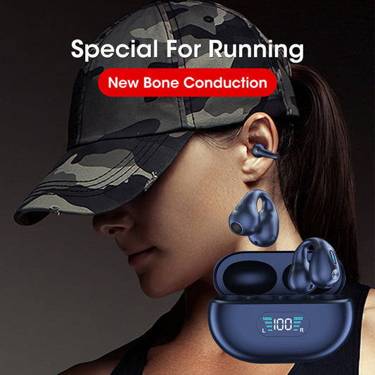 Bone Conduction Headphones TWS Earbuds Ear Clip Bluetooth 5.3 Touch Wireless Earphone In-Ear Bass HIFI Sports Headset - NOMAN STORE LLC