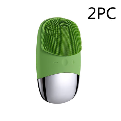 Mini Silicone Electric Face Cleansing Brush Electric Facial Cleanser Facial Cleansing Brush Skin Massager Skin Care Tools - NOMAN STORE LLC