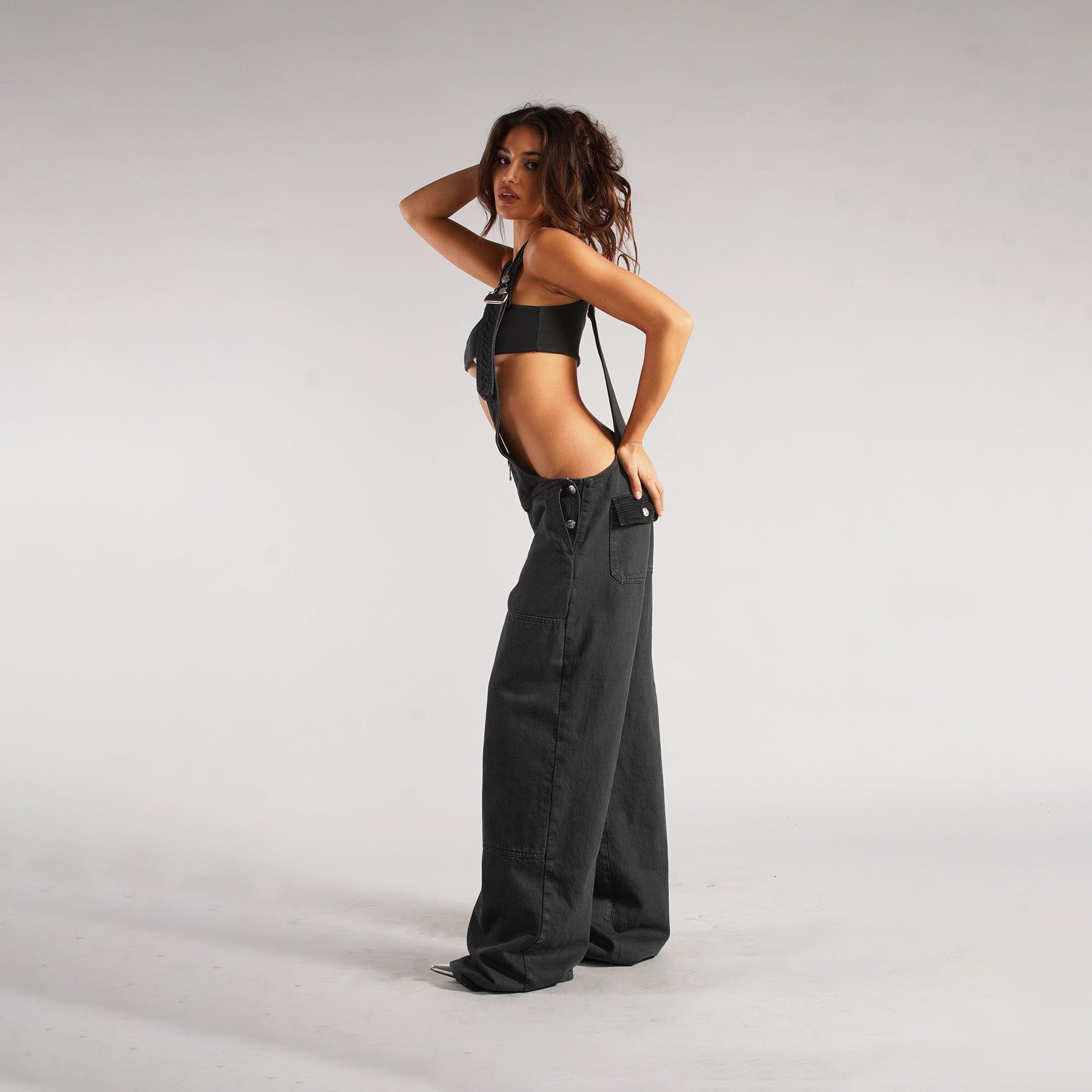 Y2K Zipper Denim Overalls With Pockets Fashion Loose Suspender Jumpsuit Streetwear Jeans Pants Womens Clothing - NOMAN STORE LLC